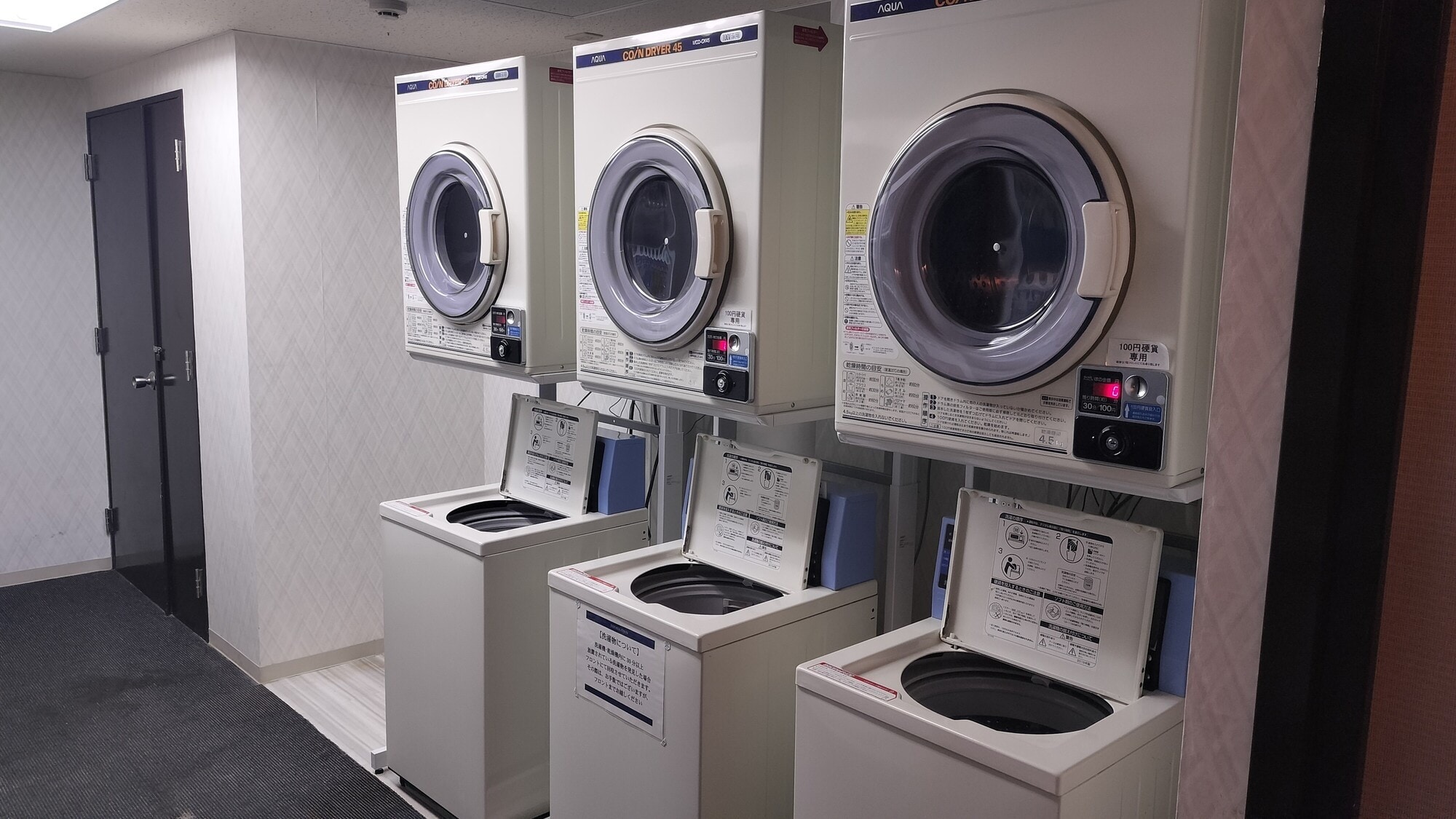 Coin laundry available