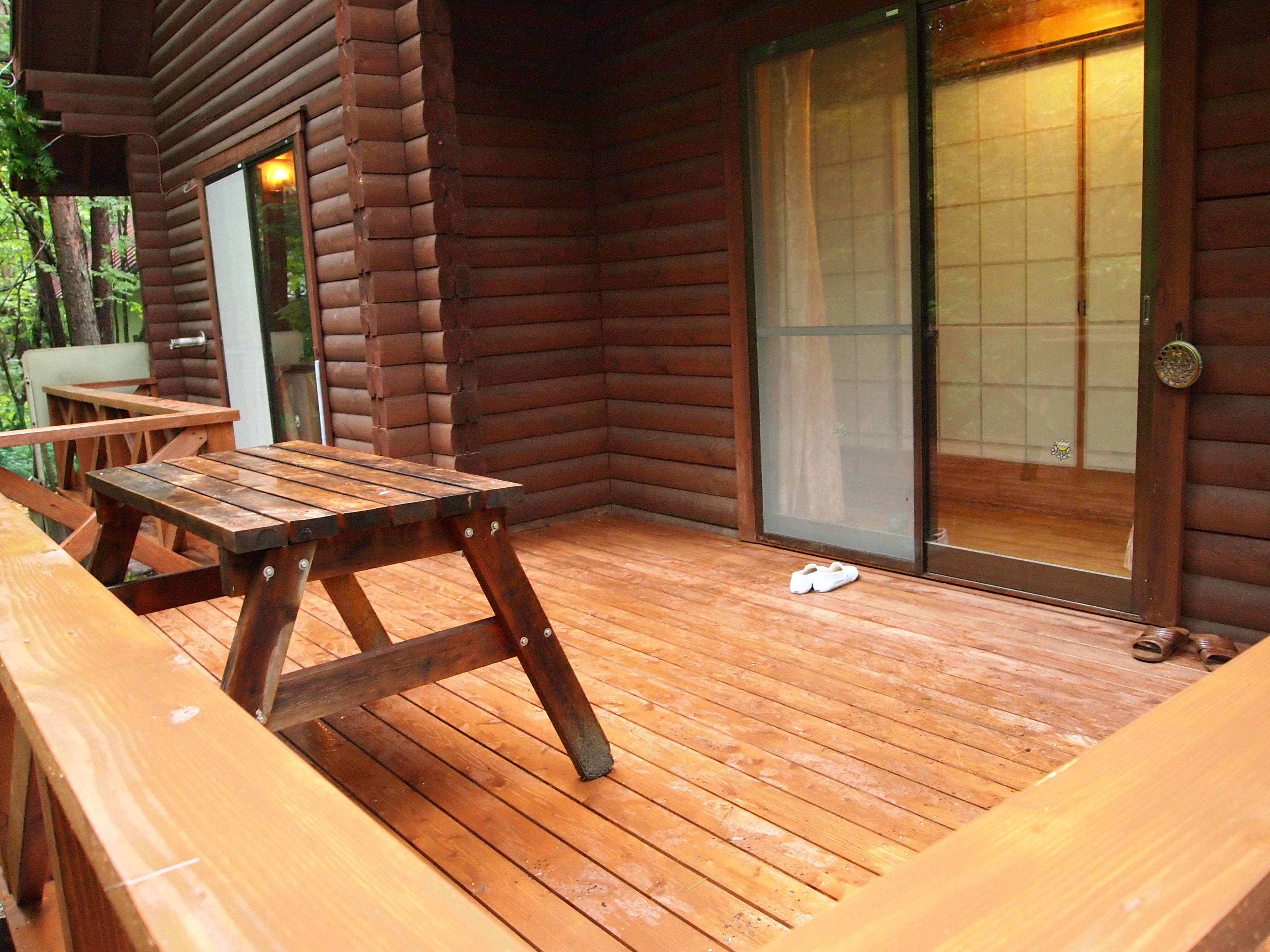 Wood deck