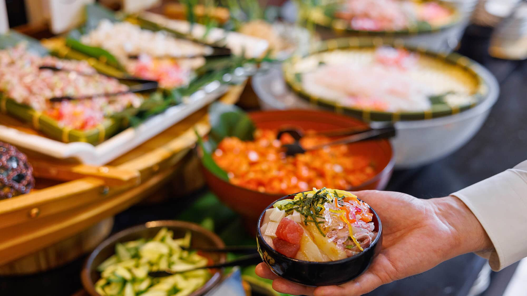 【바이킹】스스로 만드는 해물 덮밥~조합은 무한대.