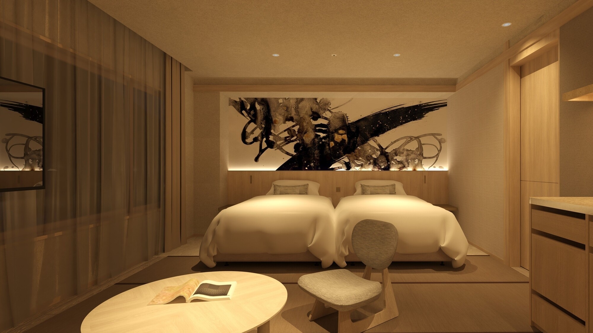 Renovated in August 2025! [With indoor golden spring bath] Japanese-Western style room *Image