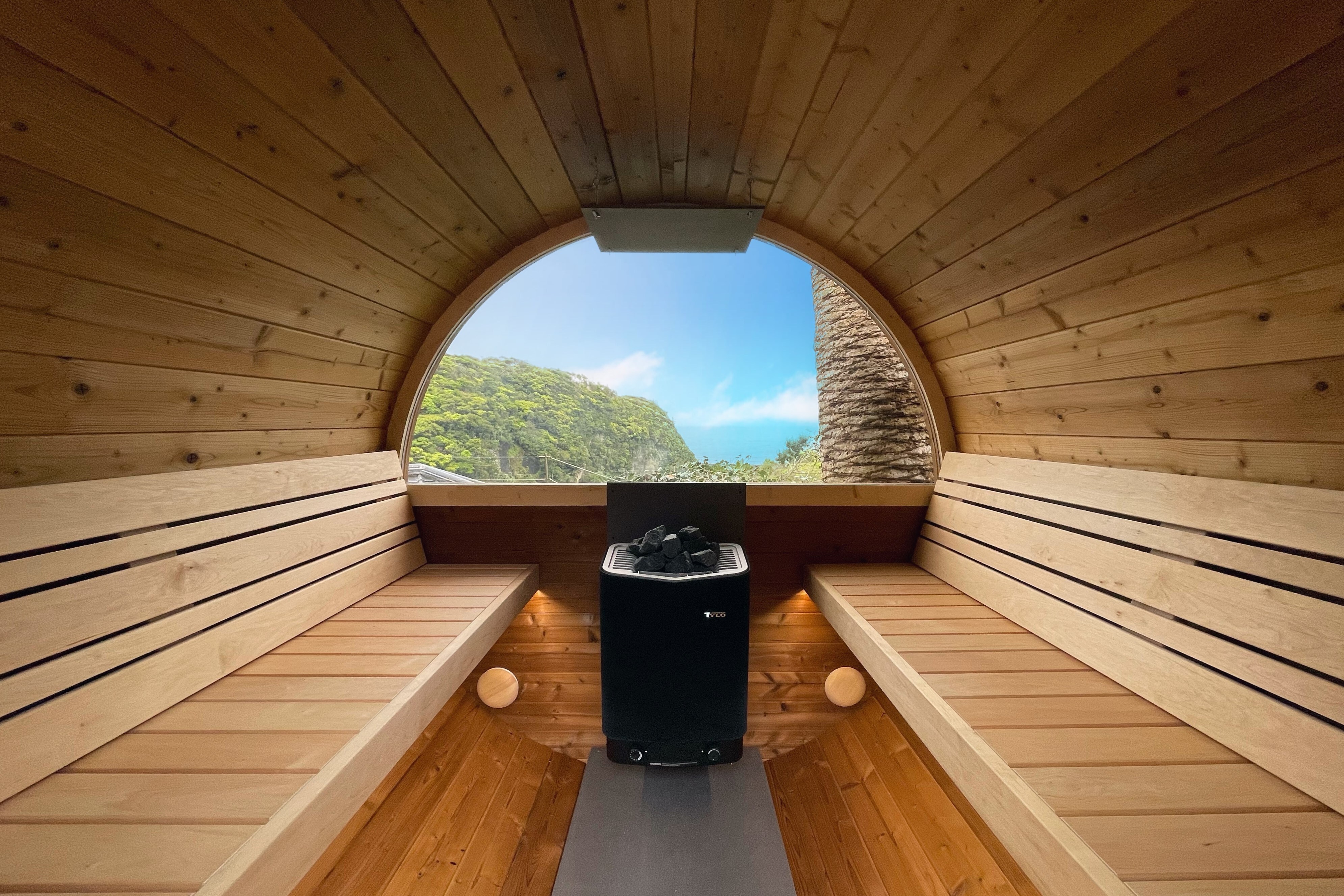An example of a terrace suite sauna