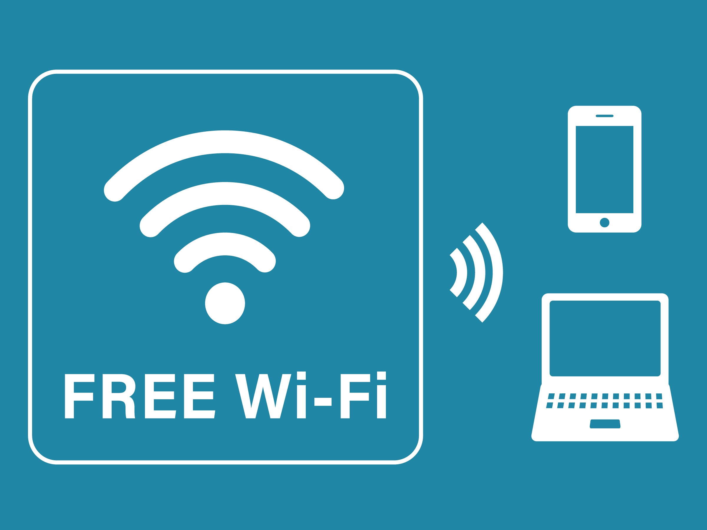 [FREE Wi-Fi] Individual high-speed Wi-Fi is available for free use.