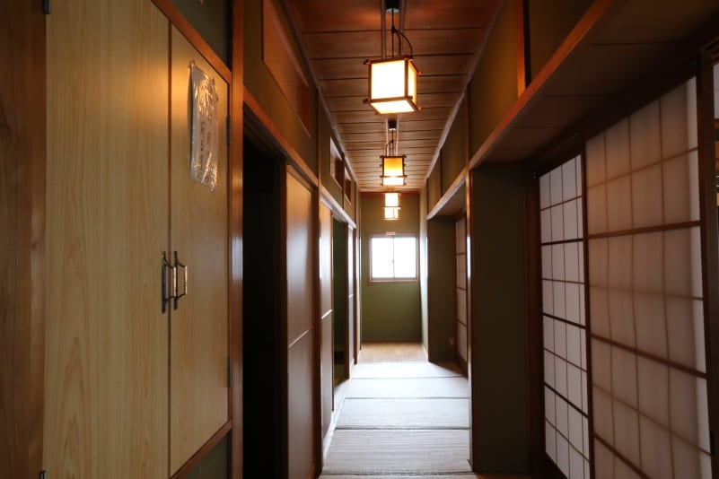 Inside the building