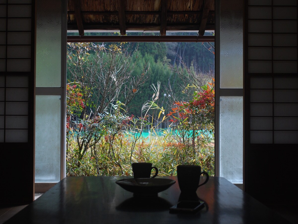 View from the living room, veranda