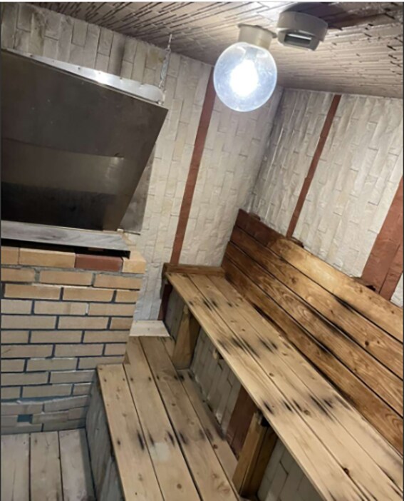 Sauna in the large communal bath