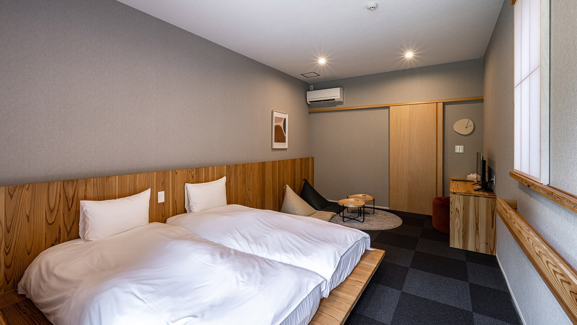 ・[Standard twin with floor cushion] Recommended for couples or married couples!
