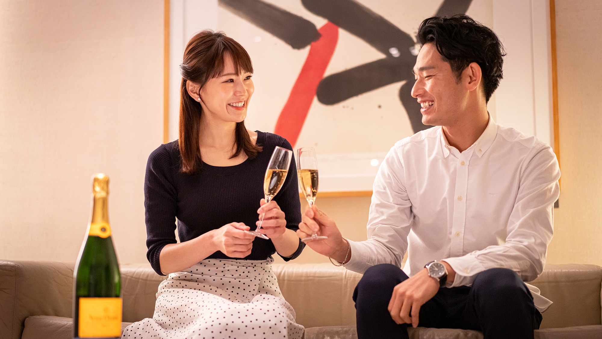 We also have a large selection of champagne, whiskey and herbal teas.