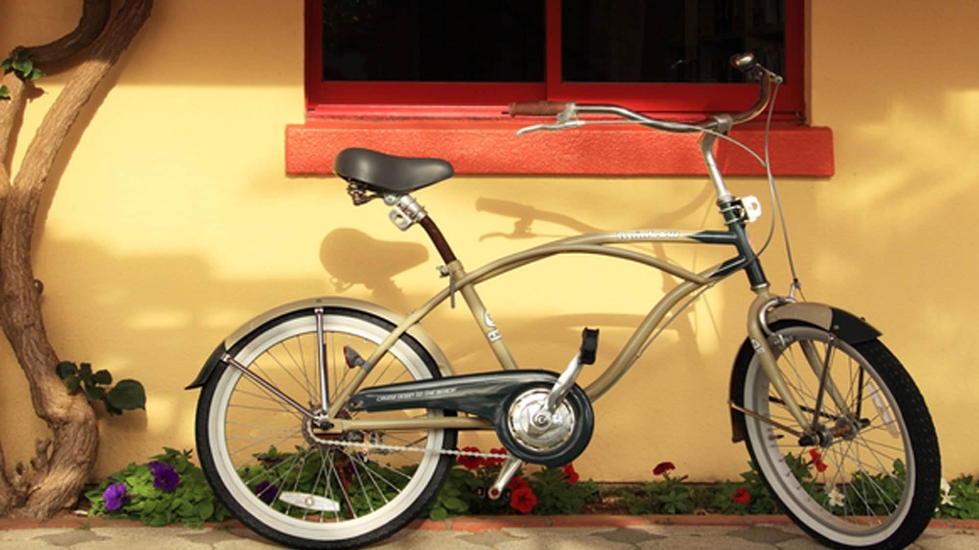 Explore the seaside town on a free rental bicycle.