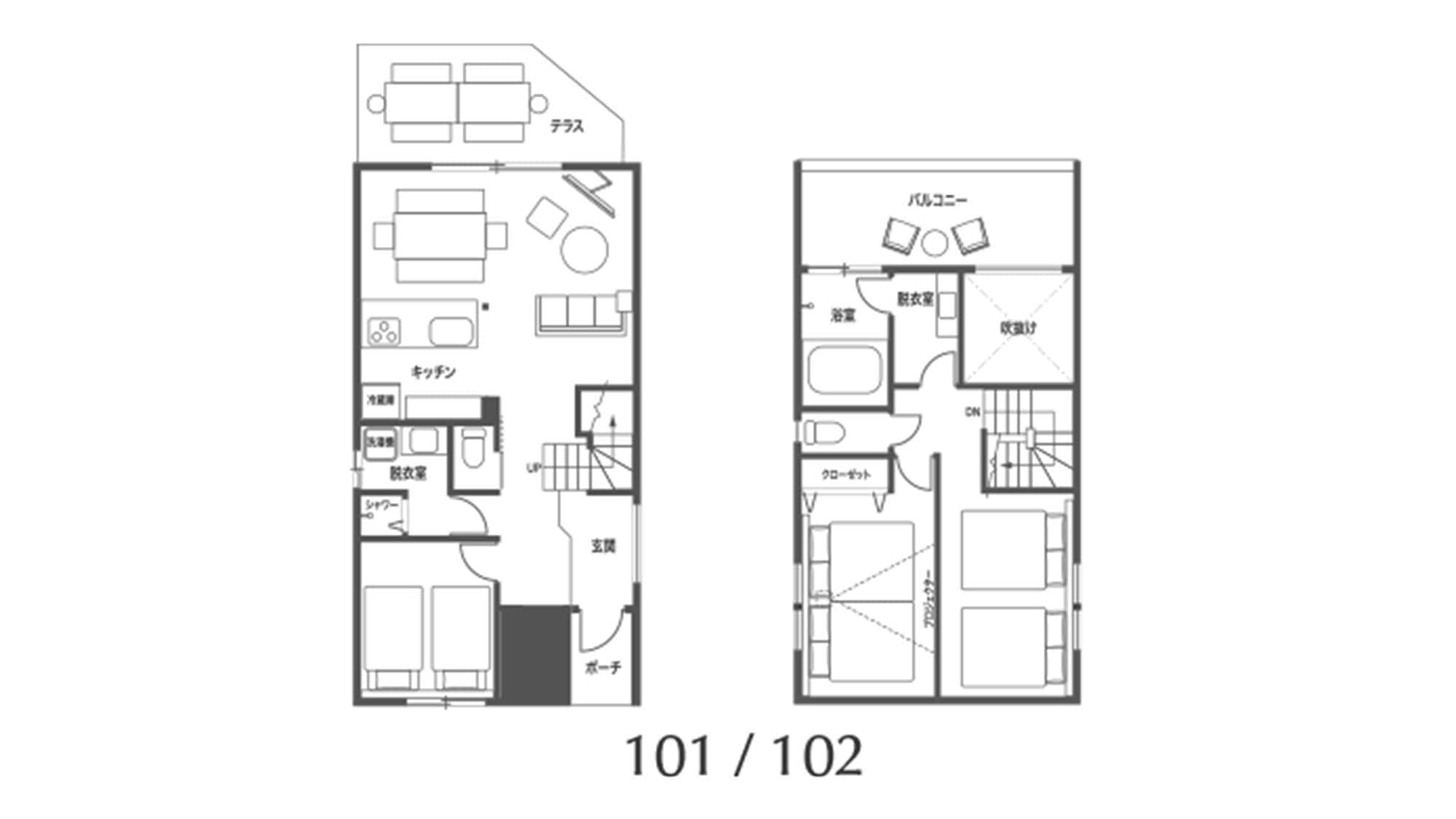 [101/102] Floor plan <No pets>