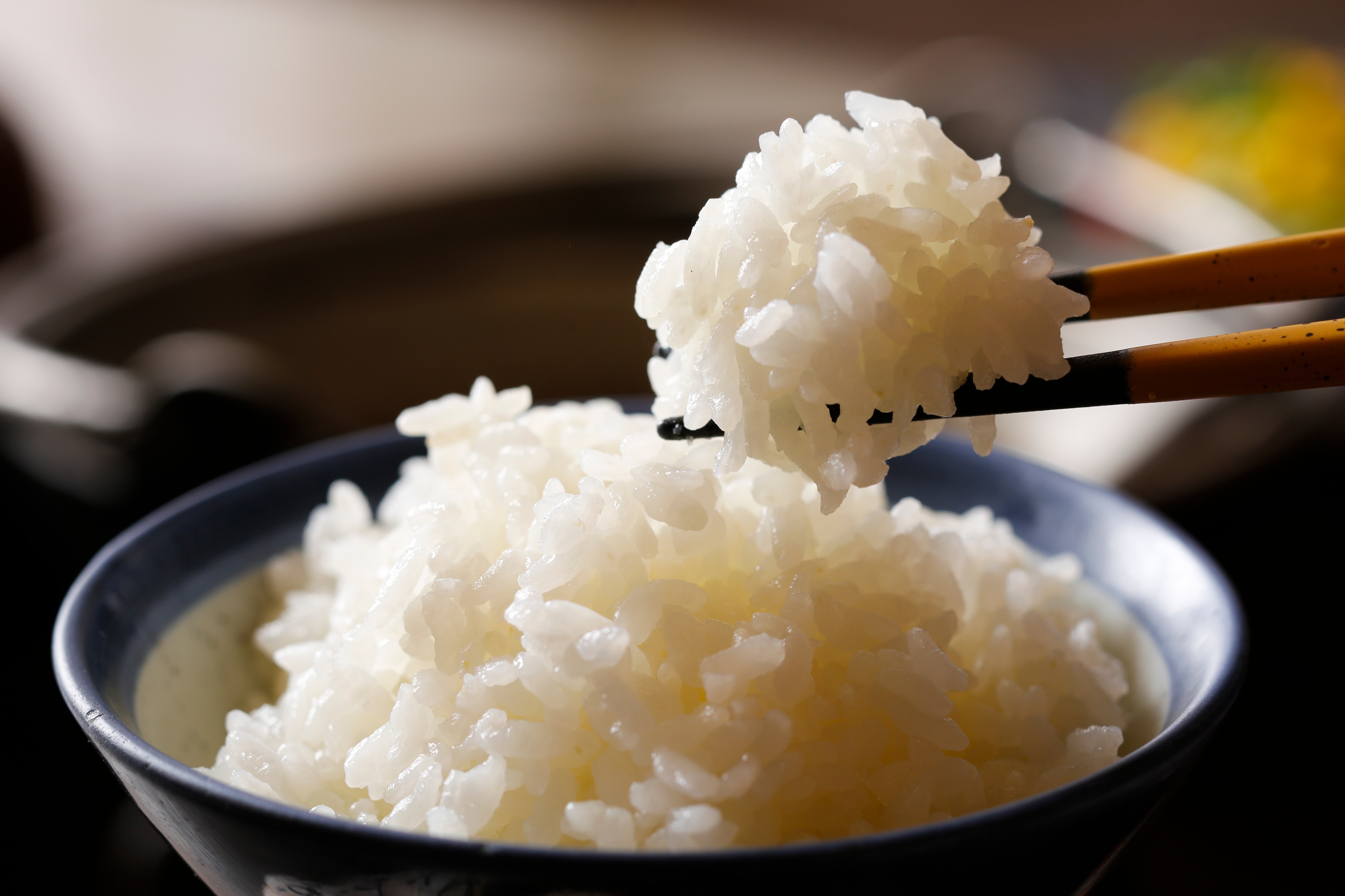 Boasting white rice