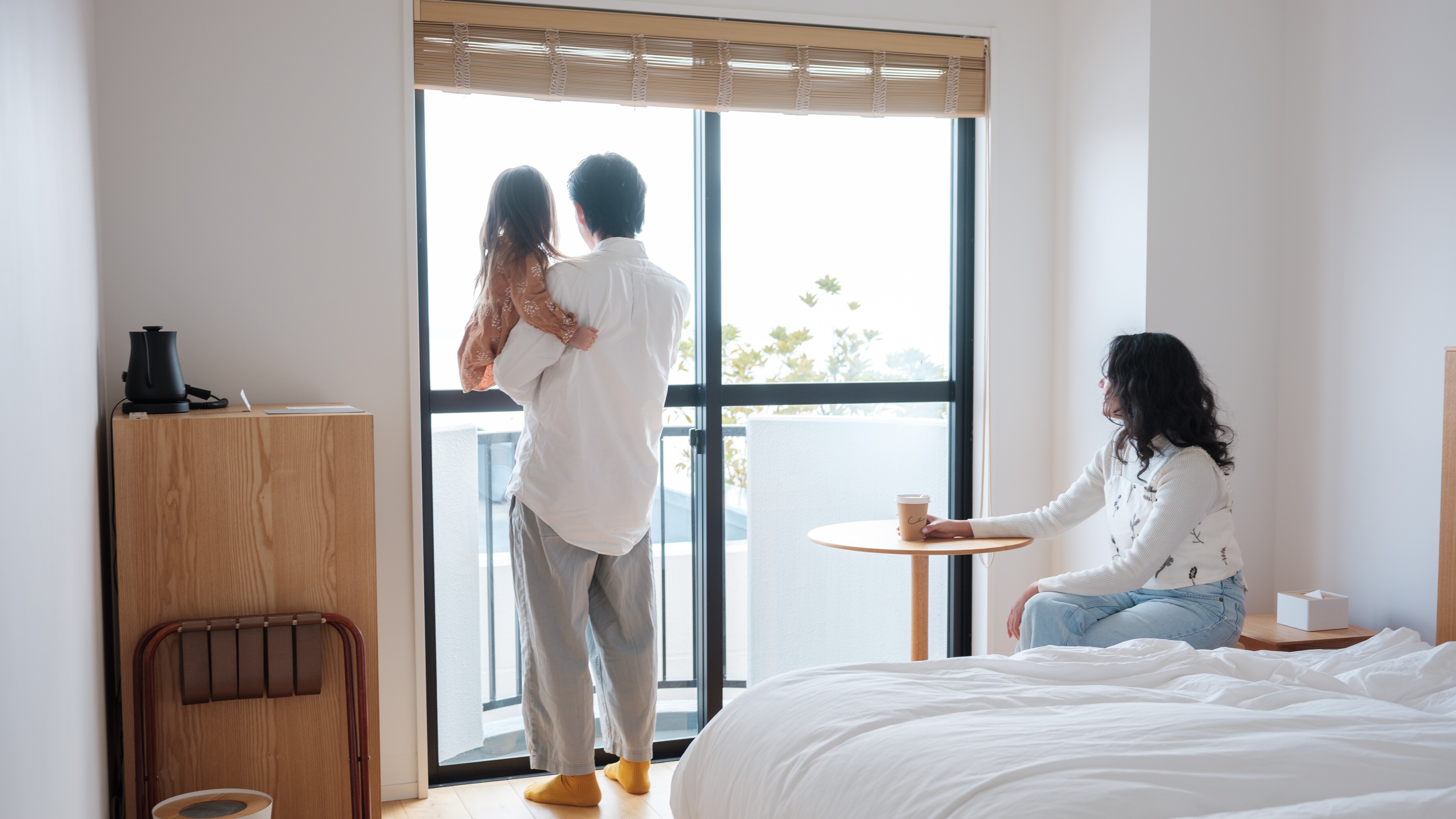 [Twin room] Twin room where up to 1 person under elementary school age can sleep together.