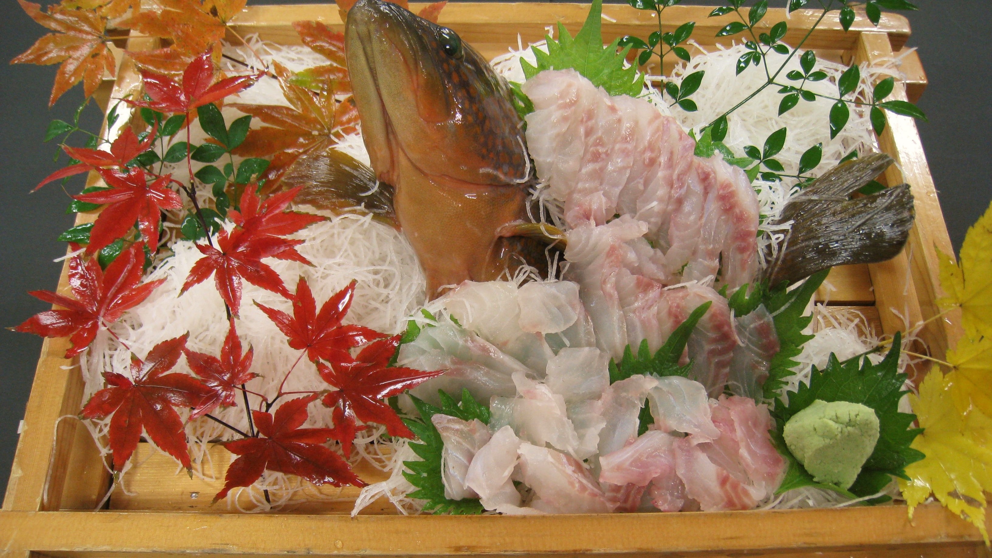 【活魚刺身】活魚套餐的主菜！魚的種類會根據當日捕獲的魚而有所不同。