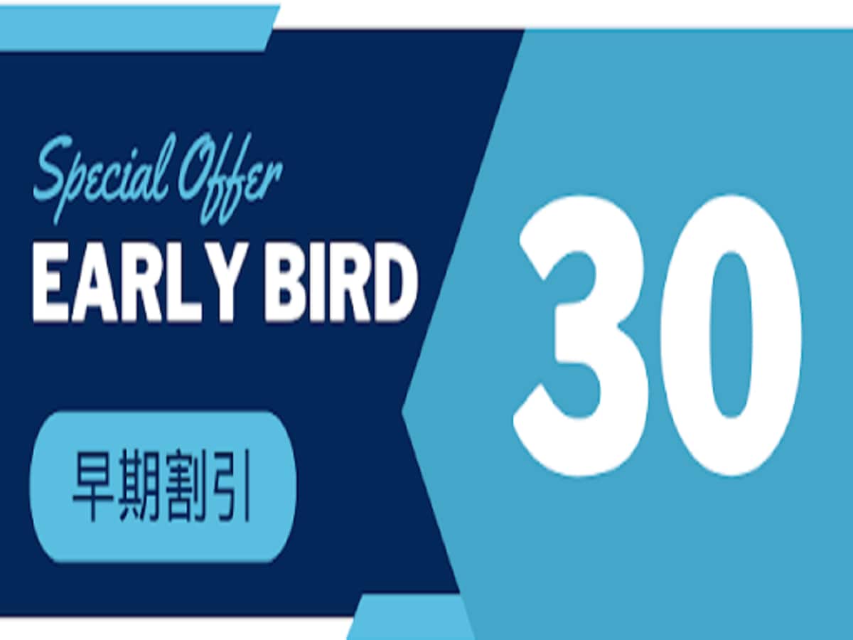 Early bird discount 30