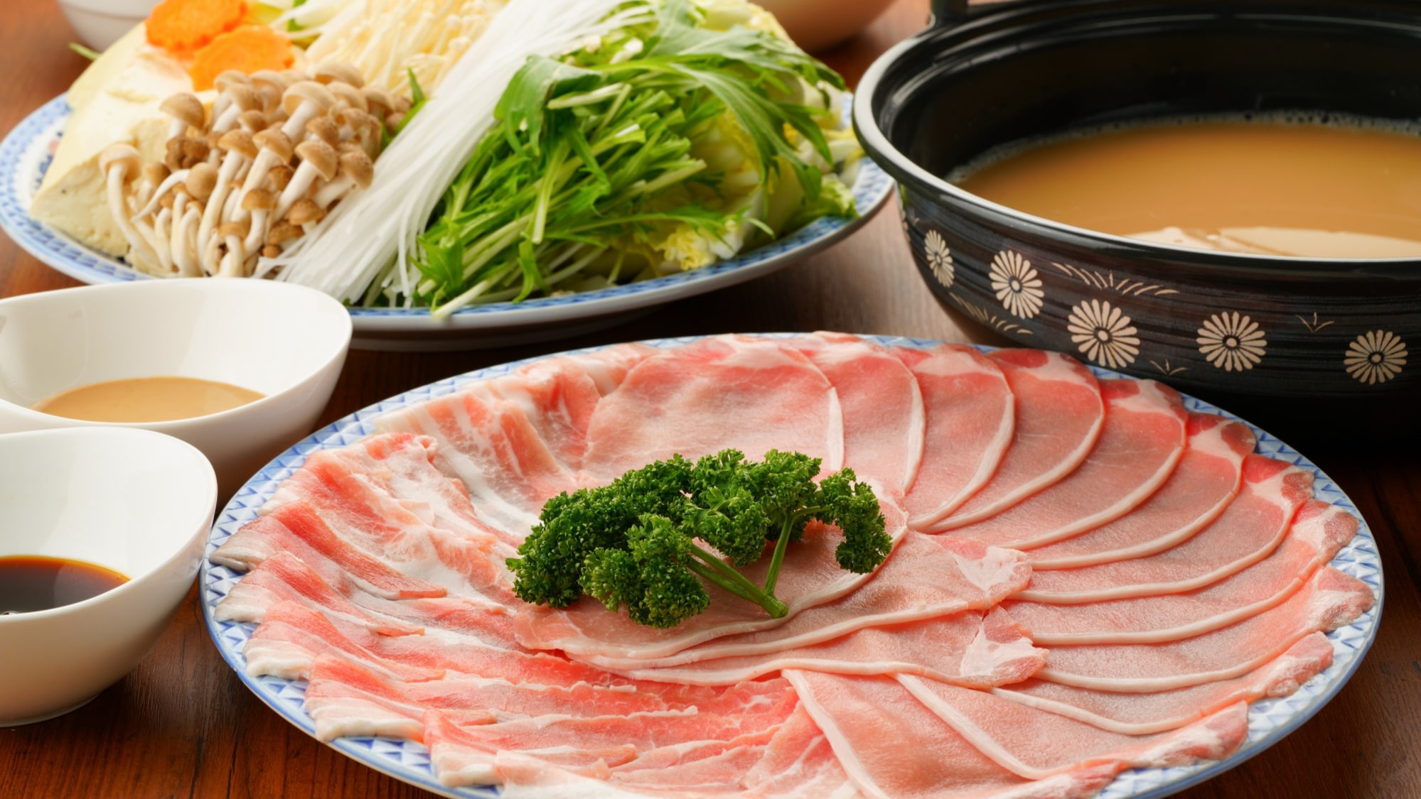 【豆浆涮锅】大分县产猪肉套餐