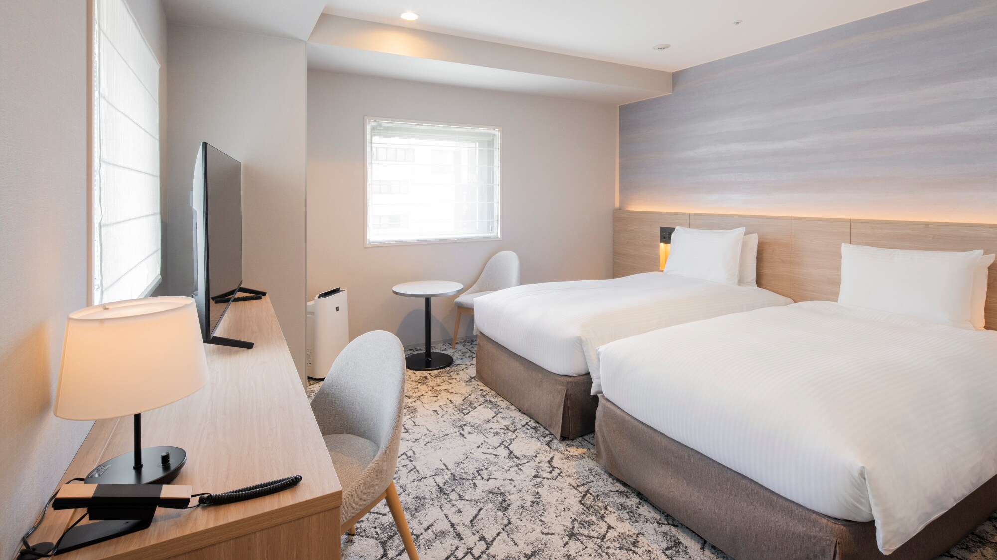[Renovated in May 2025] Deluxe Corner Twin / 27㎡ Western-style twin bed room. * Shower booth