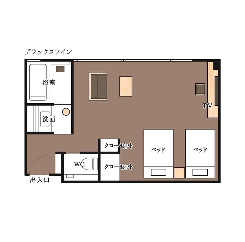 Deluxe Twin Room Floor Plan