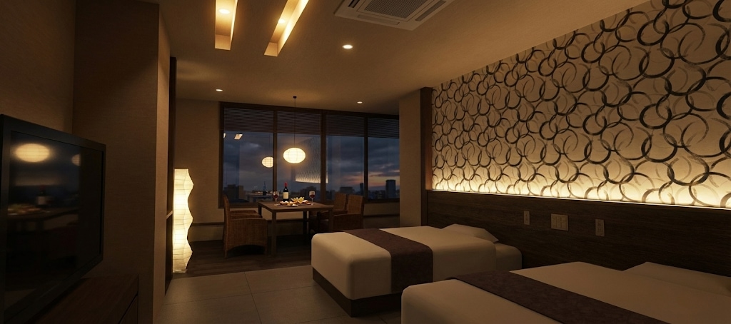 【預計2026年1月竣工】現代日式西式房間，附獨立衛浴「花六所」*效果圖