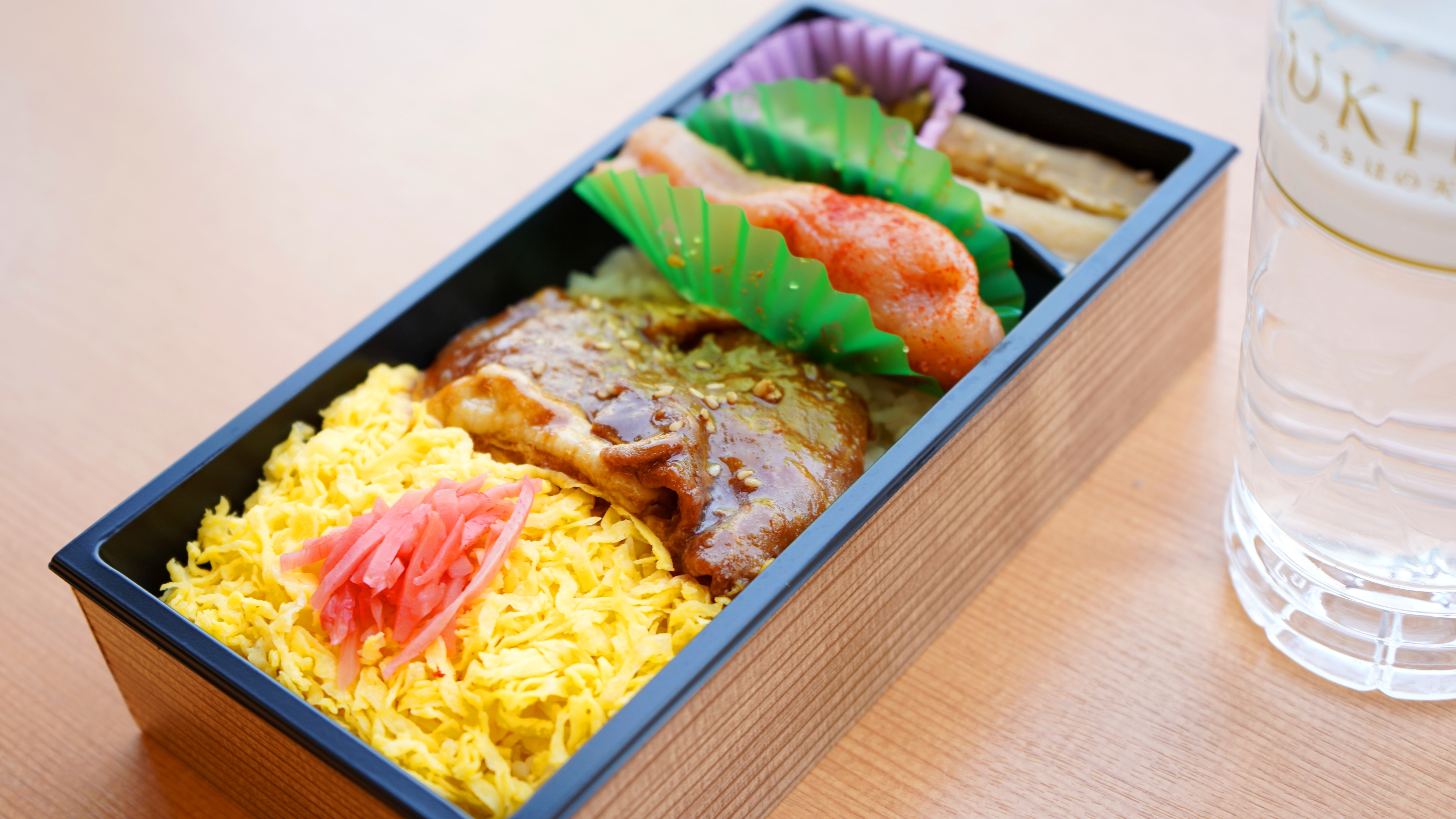 Breakfast: Black pork mentaiko bento