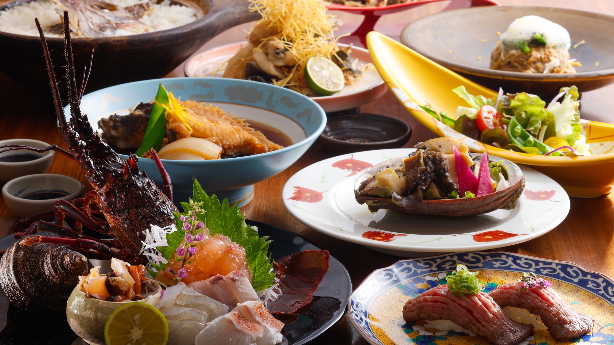 當地名店新泉料理萬代的創作料理套餐<2人份的圖片>