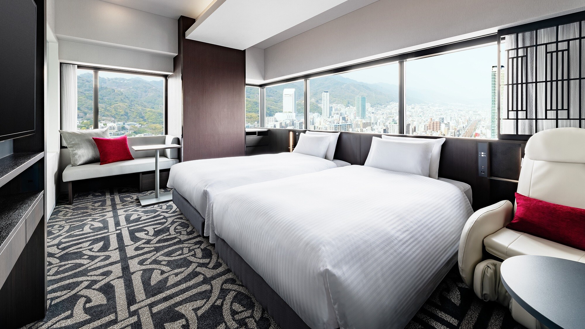 Mountain-side twin room (corner room) [non-smoking] - 26.0 square meters -