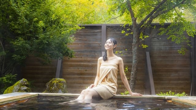 充滿自由感的露天浴池