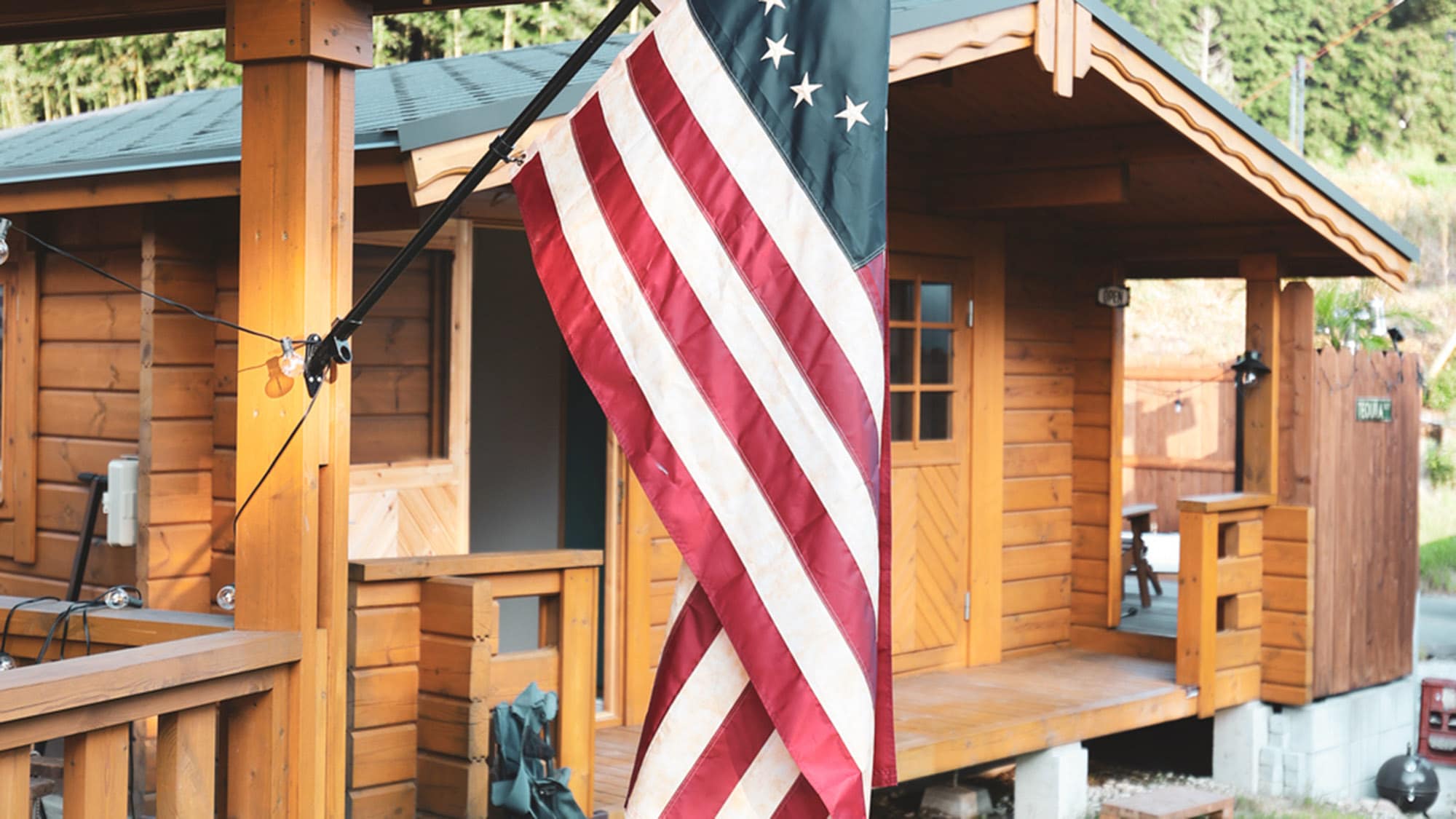 ・[Facility exterior] We are particular about staying in trailer houses, not in buildings such as bungalows.