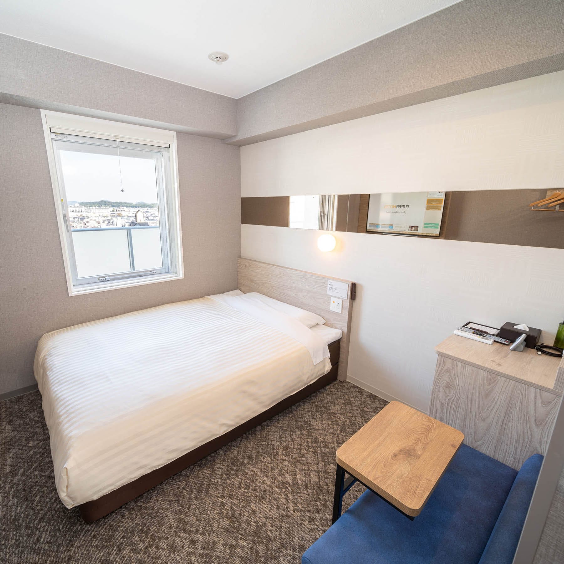 Standard rooms also have 150cm wide double beds