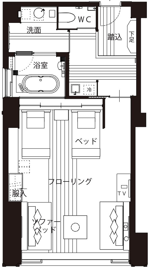双子房平面图