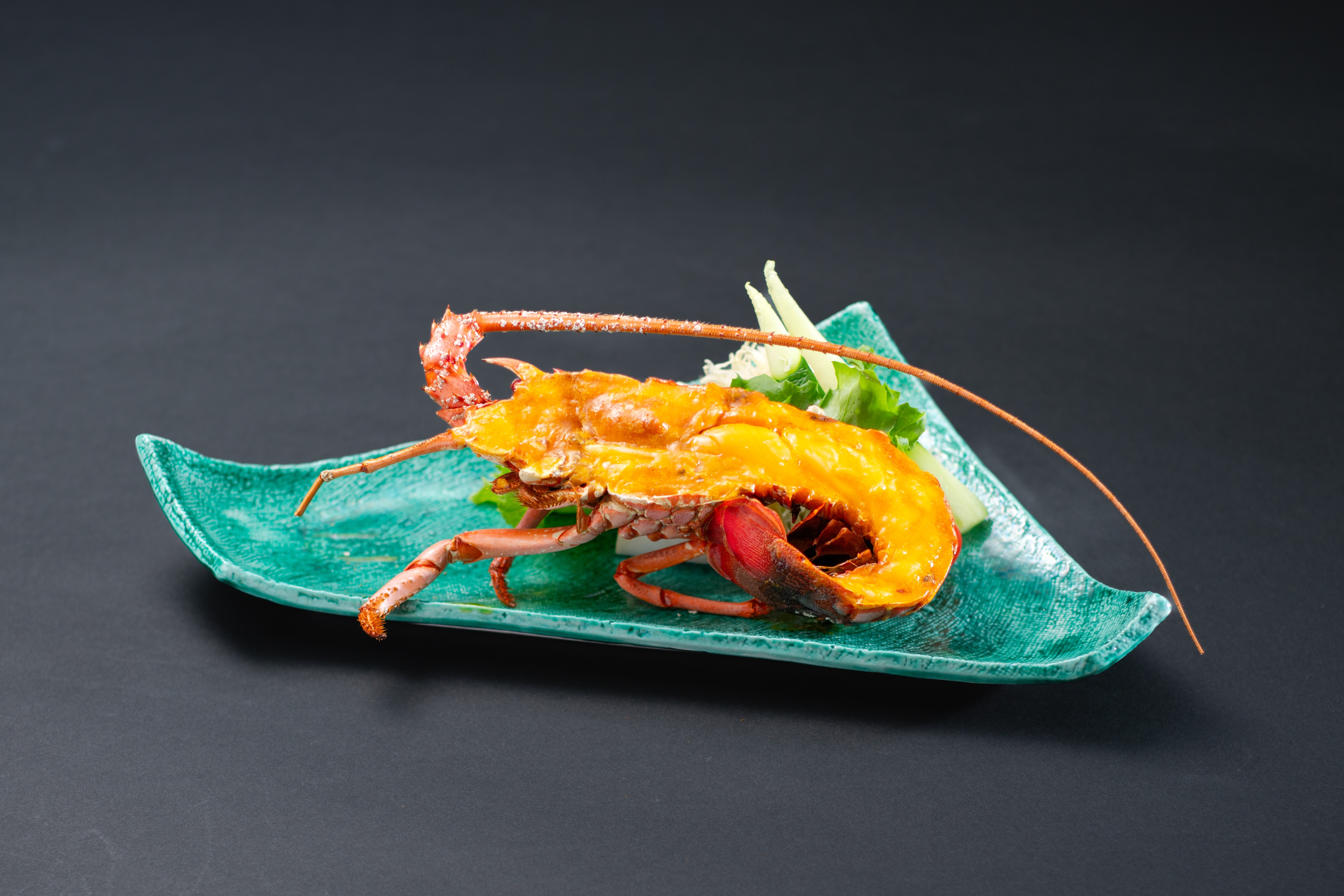 Grilled spiny lobster coquille