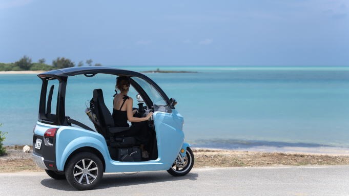 EMOBI electric tuk-tuk rental service (fees apply)