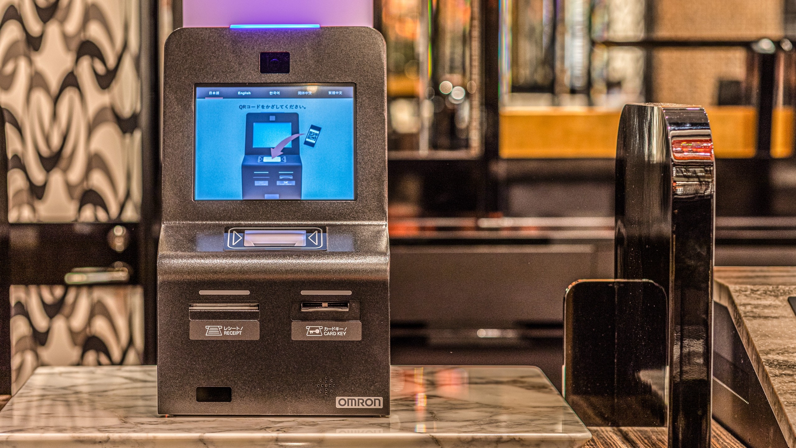 Omron 1-second check-in machine