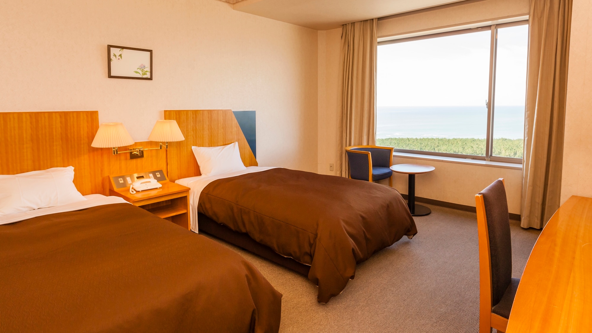 Western-style twin room, sea side