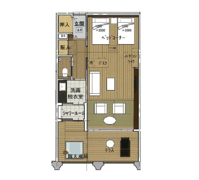 [Shimizutei] Gambar kamar tamu (tampilan denah) / Kamar Junior suite