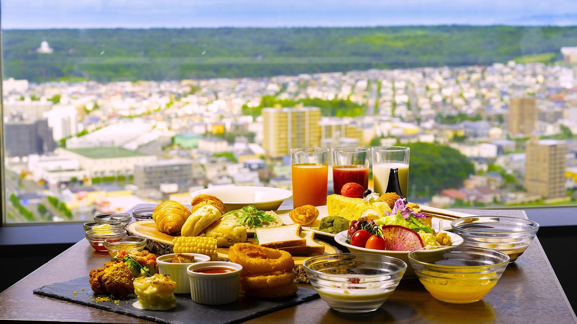 Breakfast buffet - view from the table