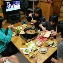 Dining scene in the living room