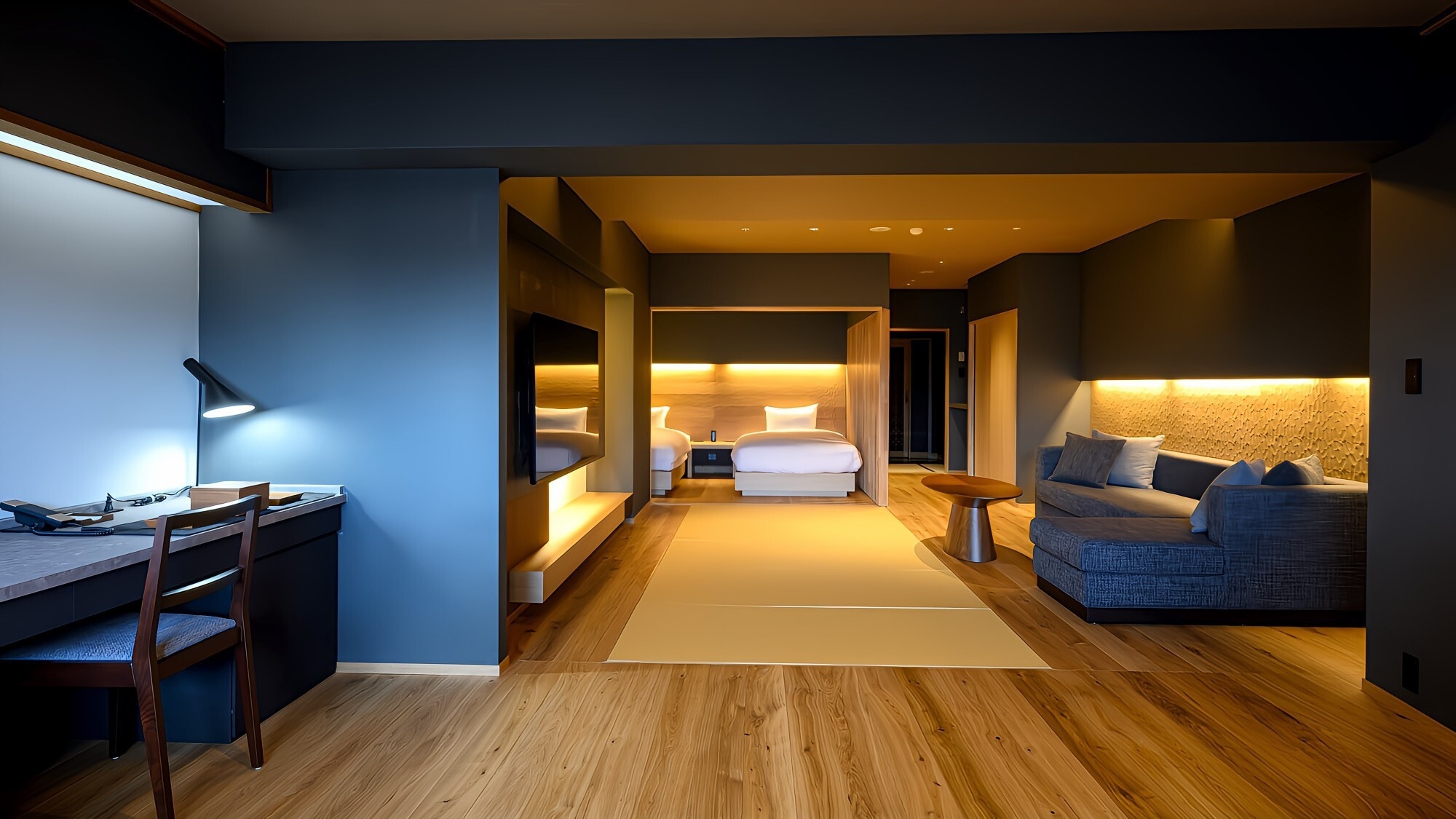 [Annex/Miyabi] Japanese-Western style room with open-air bath/Spacious Japanese-Western style room type *Image