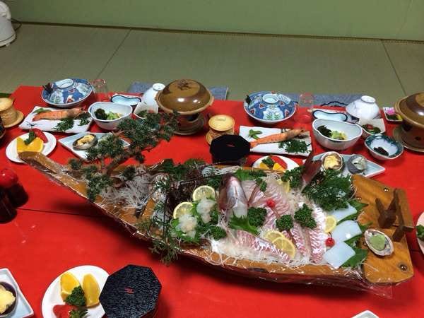 Sea bream boat platter 10,800 yen plan