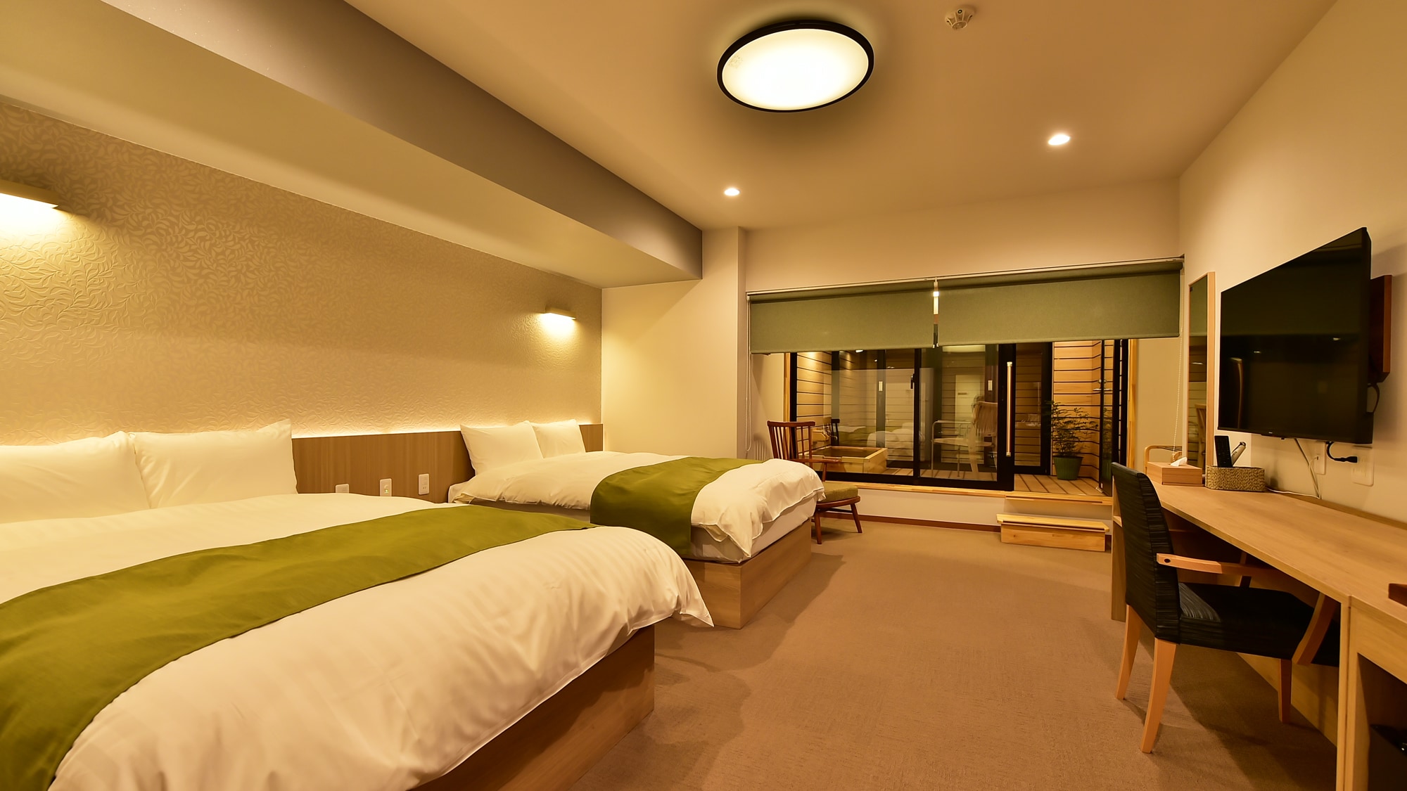 302 Twin Western-style room with semi-open-air bath