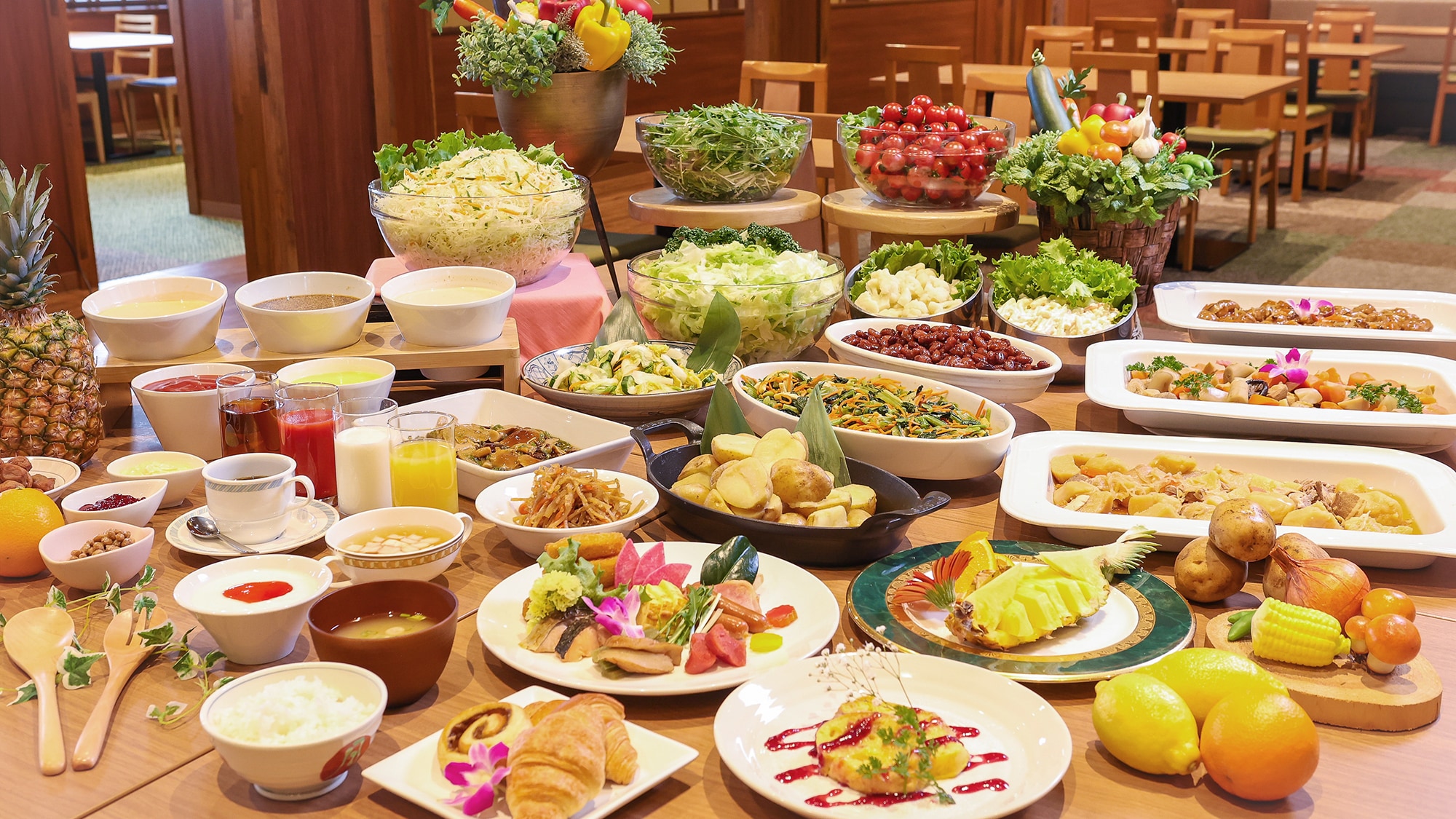 [Breakfast buffet] Energize from the morning with a rich menu using ingredients from "Tokachi" and "Hokkaido"