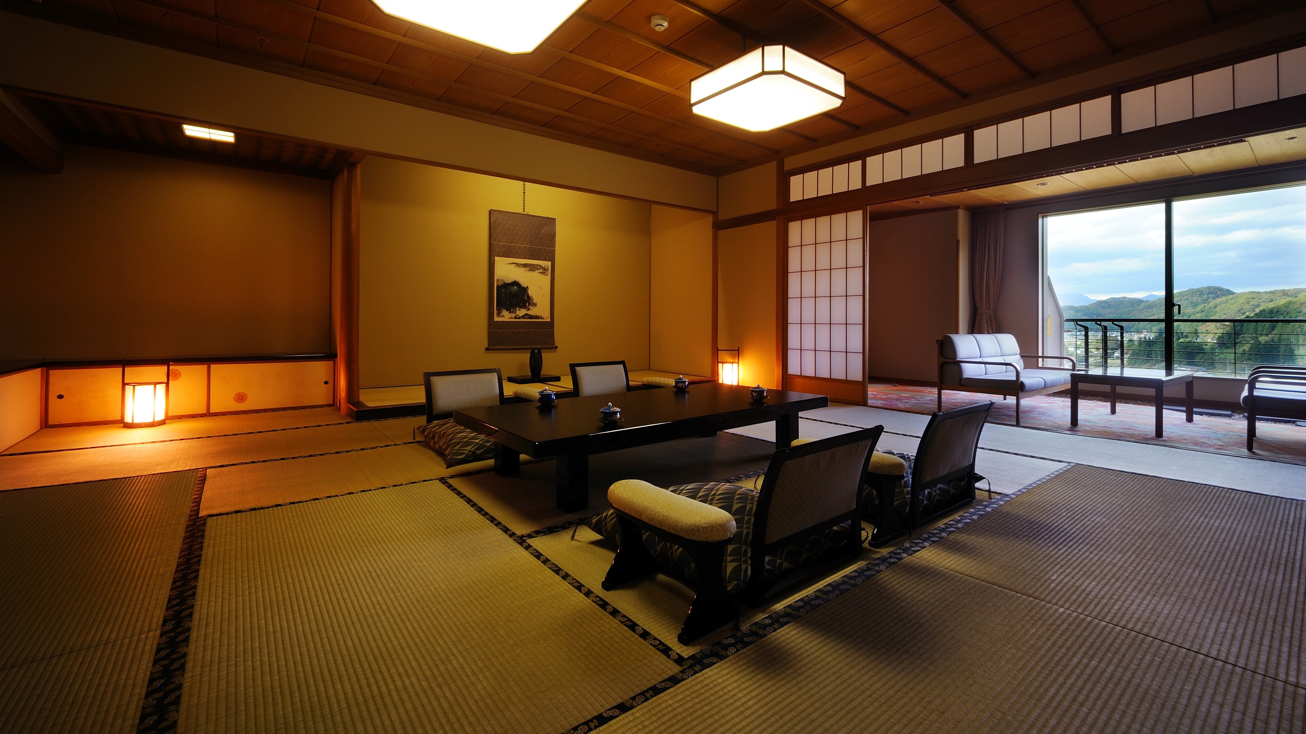 [Japanese 15 + 6 tatami mats] Sukiya-style building on the top floor (example)