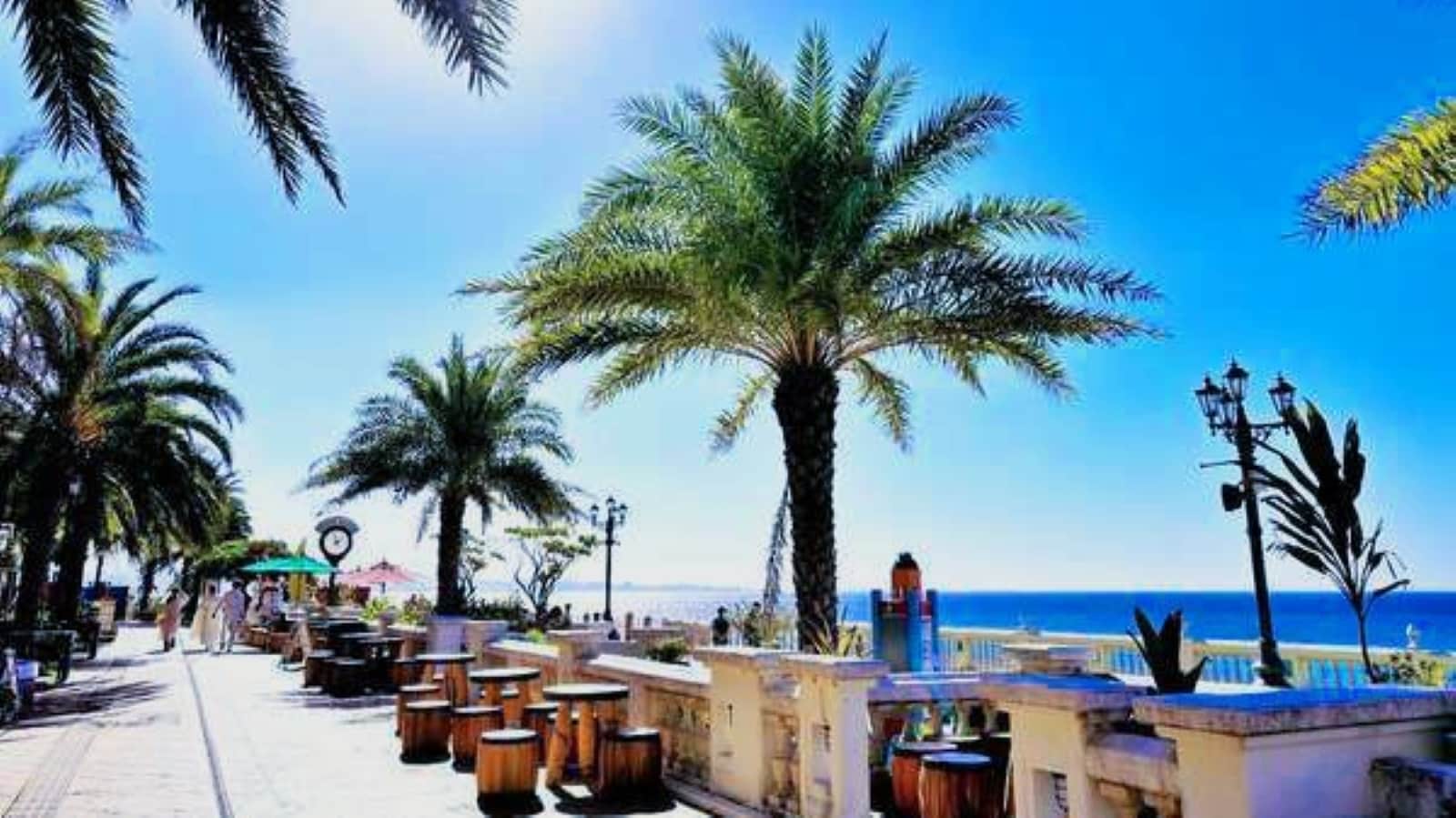 There are many restaurants on the Sunset Boardwalk!