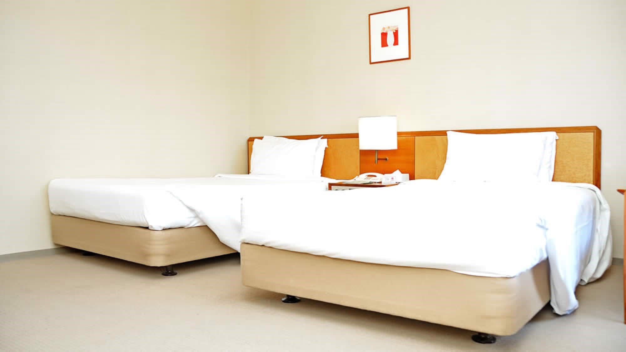 Standard Twin (5th to 8th floors) Size: 26 square meters Bed width: 200cm x 110cm