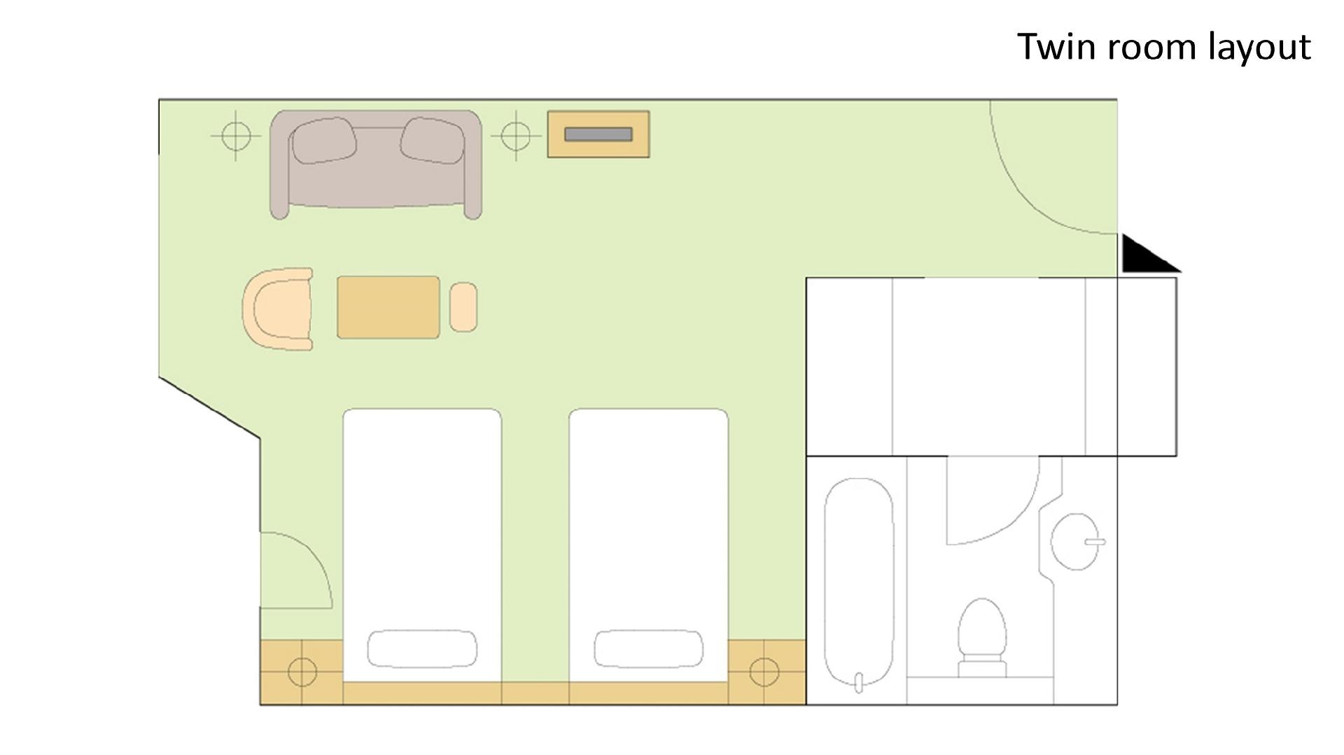[房間] 主樓雙床房佈局