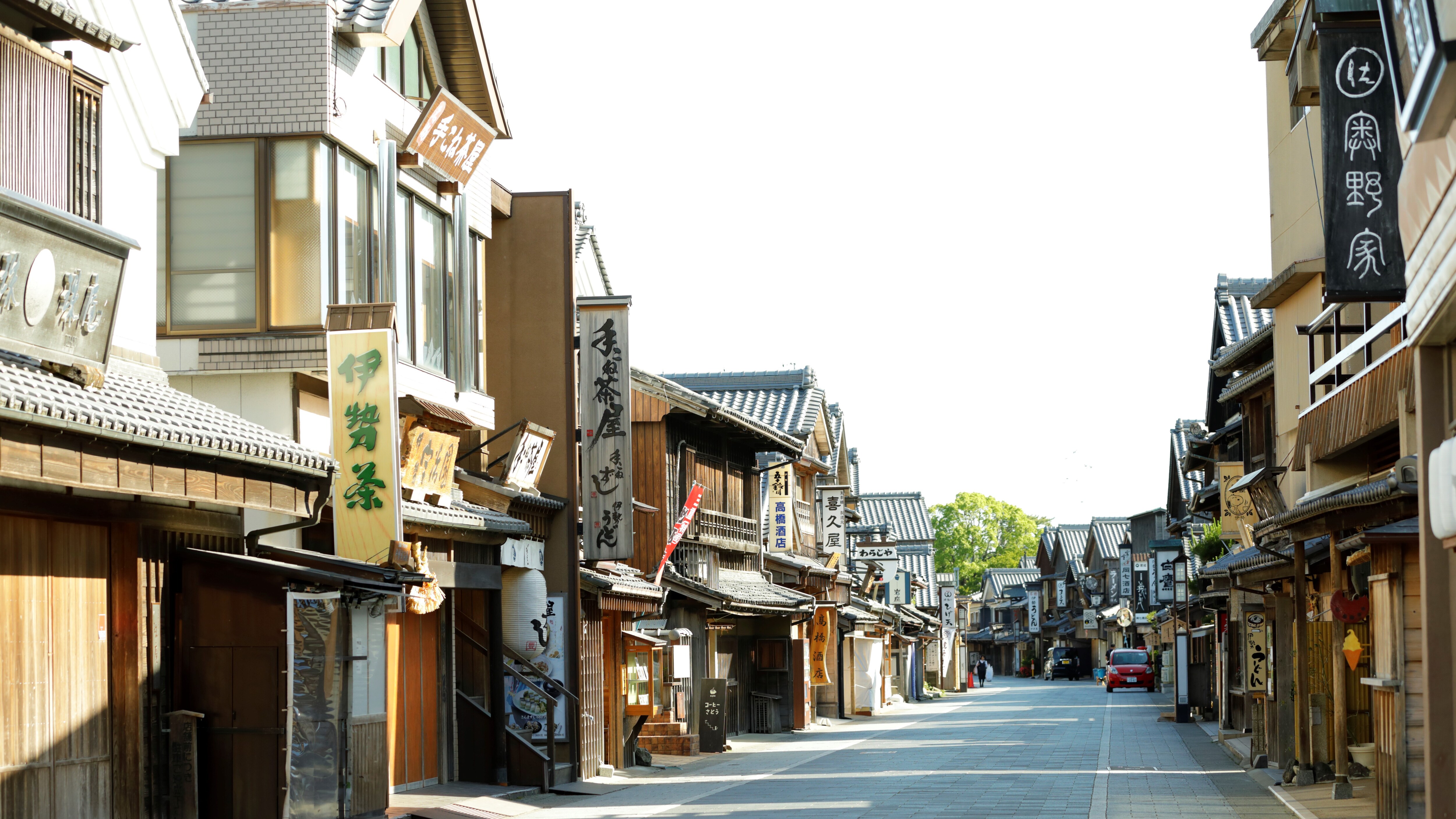Early morning purification street