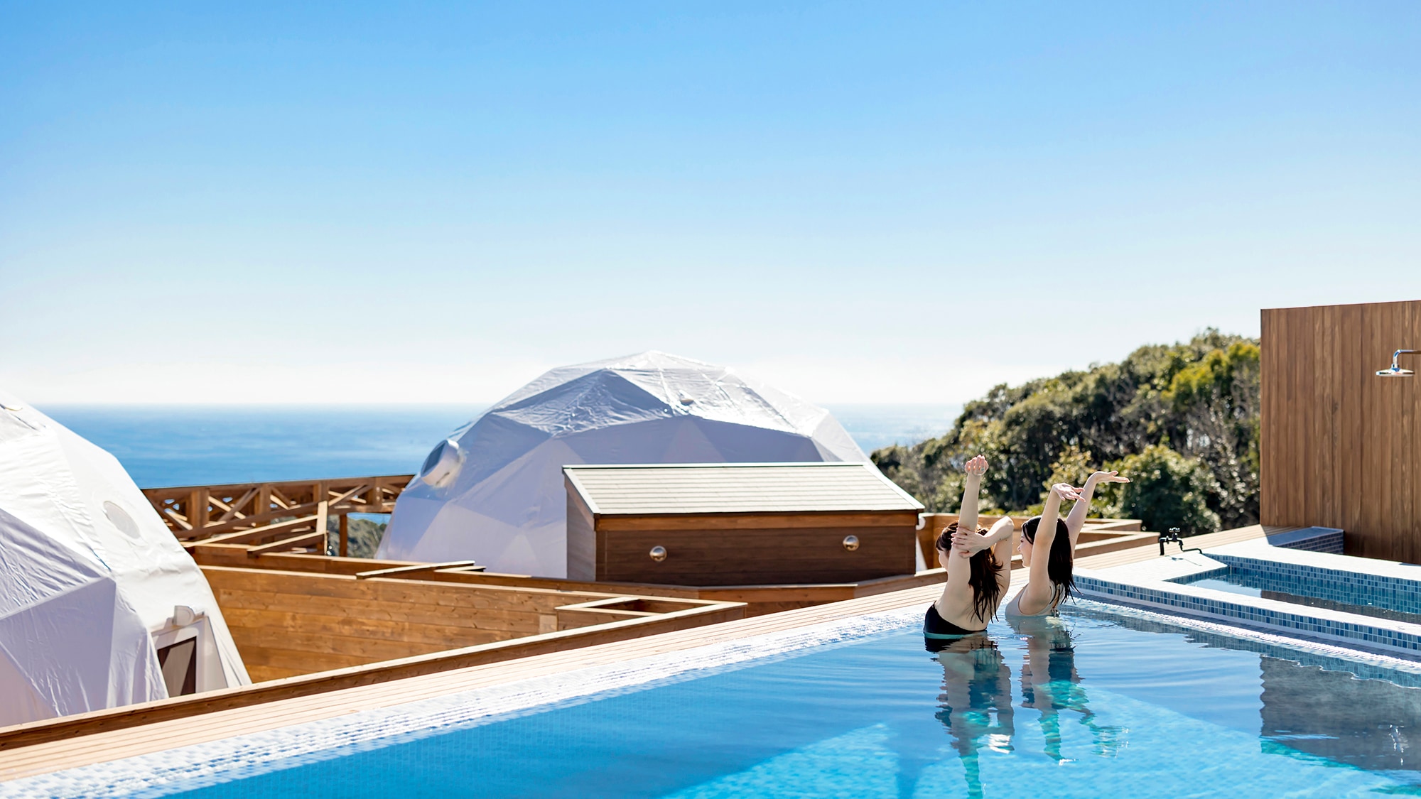 [Infinity pool] You can see the sea of Nagasaki.