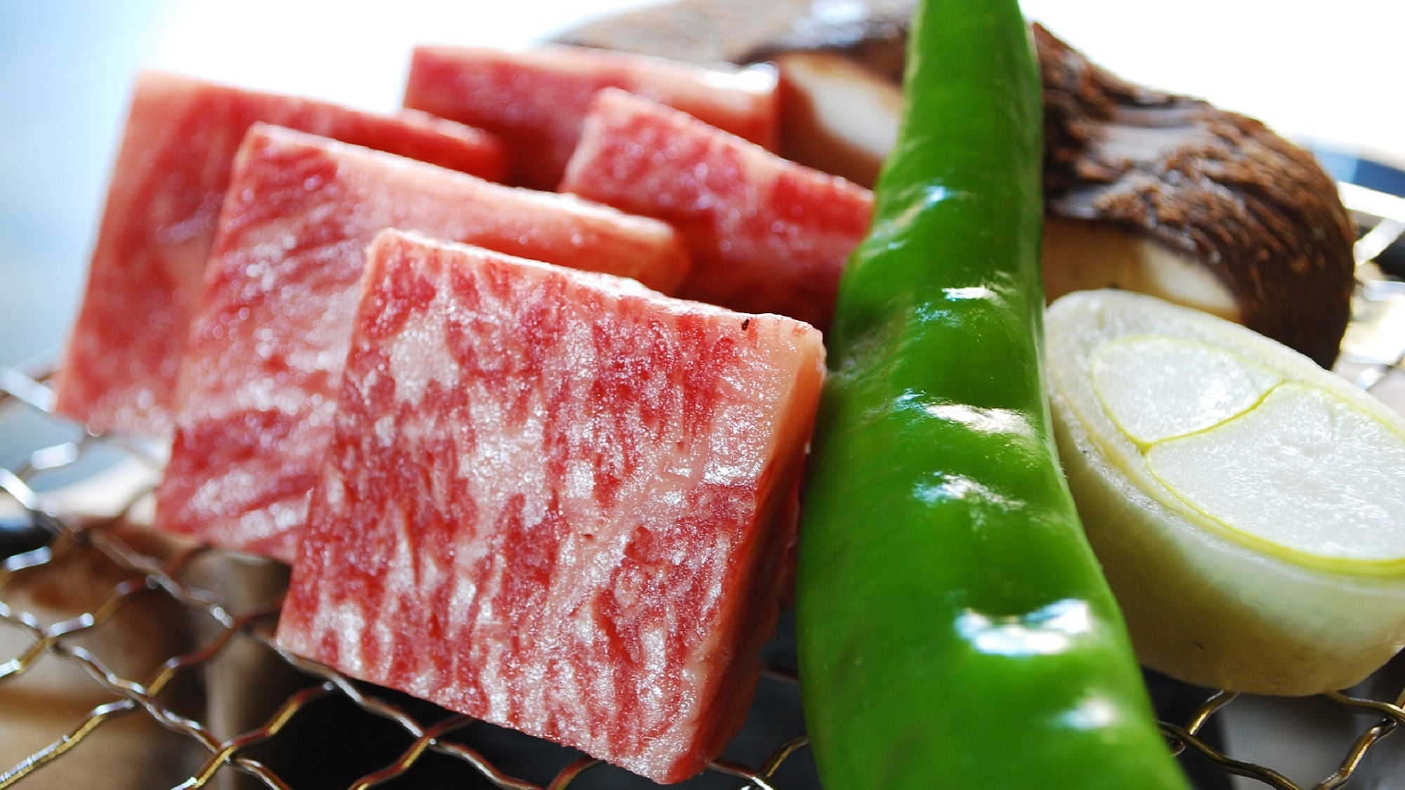 Wagyu beef grilled on rock salt