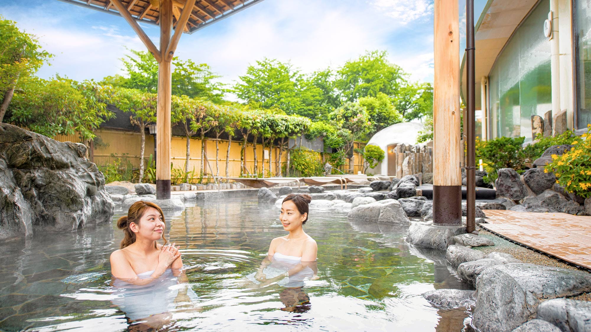 ◆ [Natural Hot Spring Kirakubo] Open-air bath