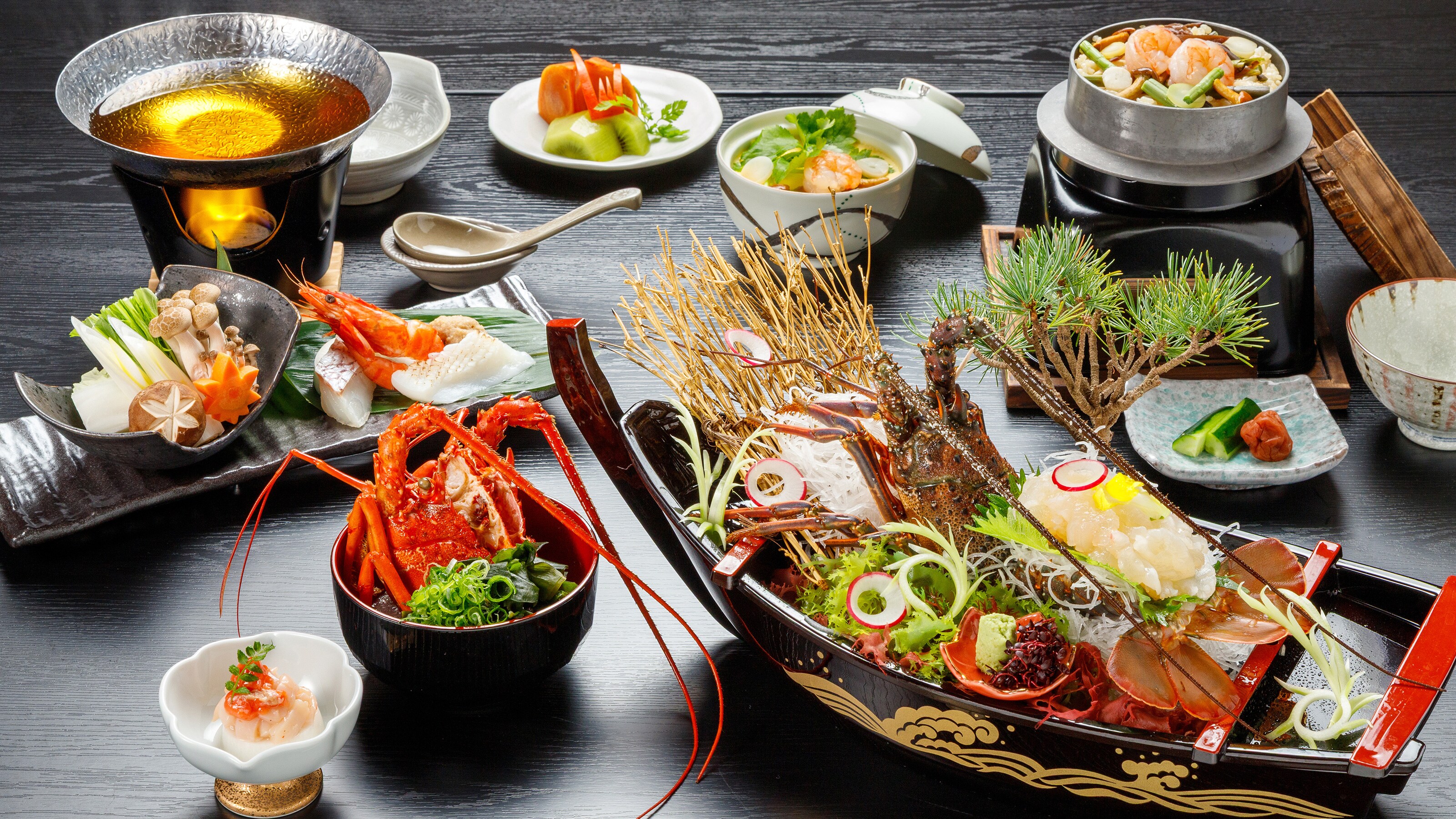 쿠로시오 이세 새우 코스