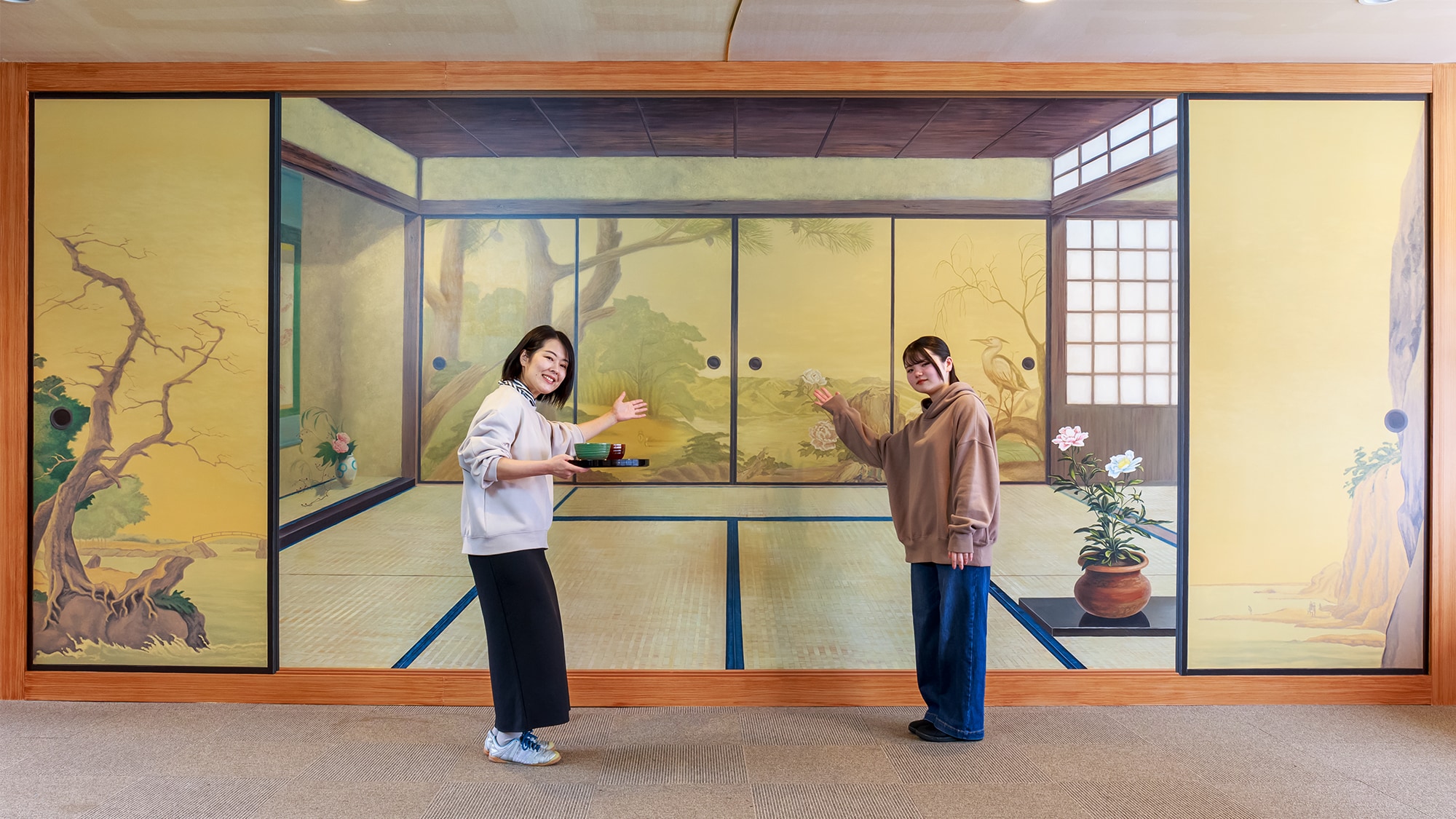Trick art appears inside the museum!