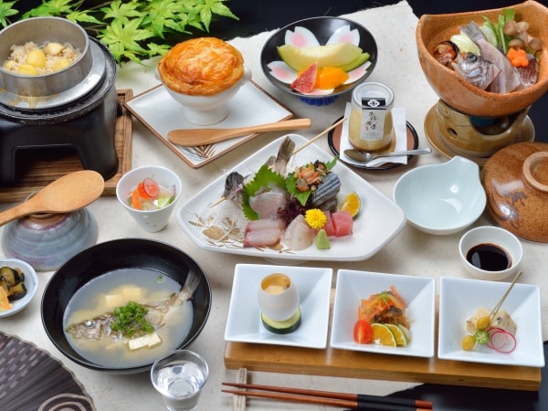 An example of seasonal fish kaiseki